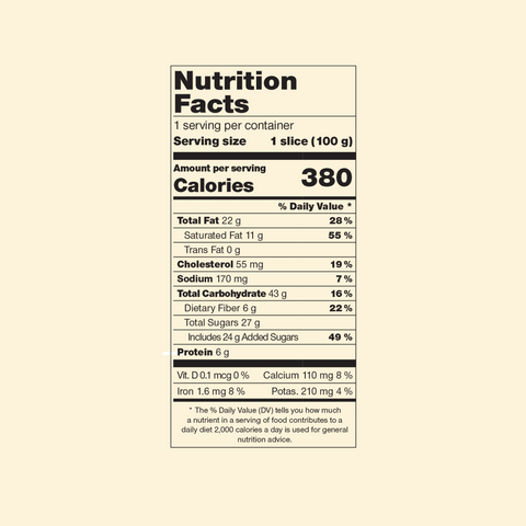 Cocoa Honey Cake - Single Size